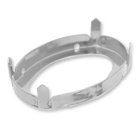 Rhodium color for stone seat