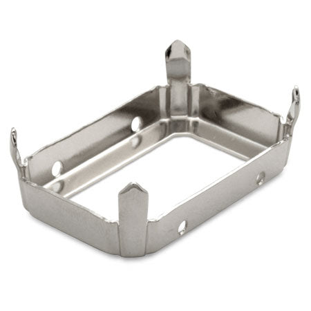 Rhodium color for stone seat