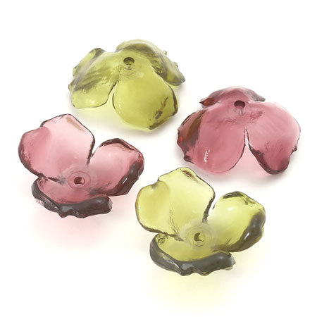 アクリル ドイツ製 花19 クリアプラム