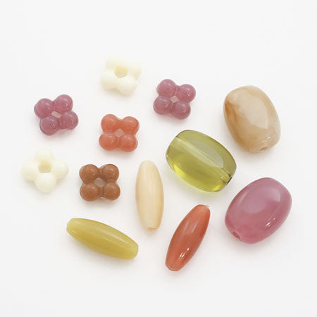 アクリル ドイツ製 プチフラワー エッグシェル/マロン【アウトレット】