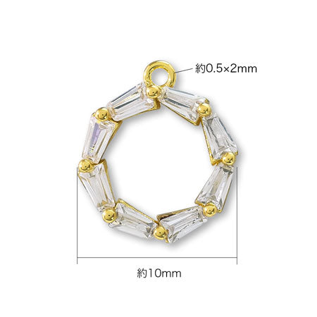 Charm Cubic Zirconia Circle 2 Red/G