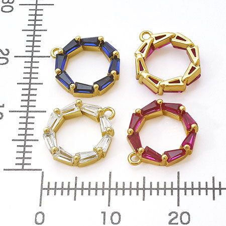 Charm Cubic Zirconia Circle 2 Red/G