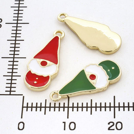 Charm Santa Claus Flat Green/G