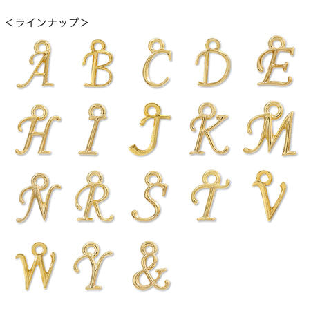 Charm Initial Basic K Gold