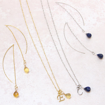Charm Initial Basic J Rhodium Color