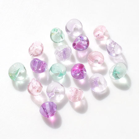 Teardrop beads Miami green
