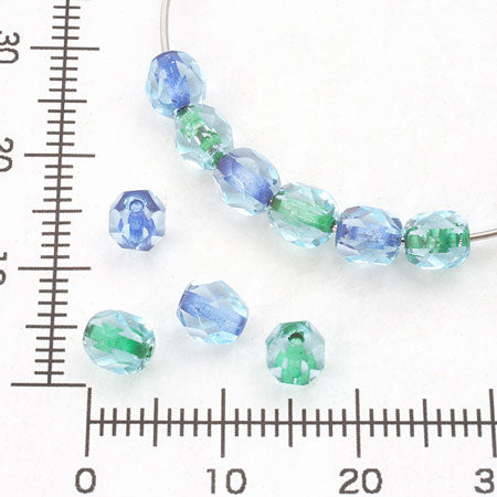 チェコ ファイヤーポリッシュ アクアマリン/ブルー