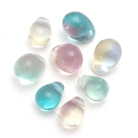 Czech Shizuku side hole mixed emerald purple