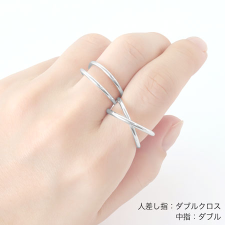 Ring stand (ear cuff) double silver plated