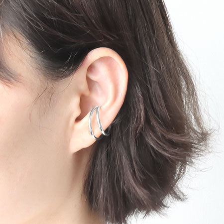 Ring stand (ear cuff) double silver plated