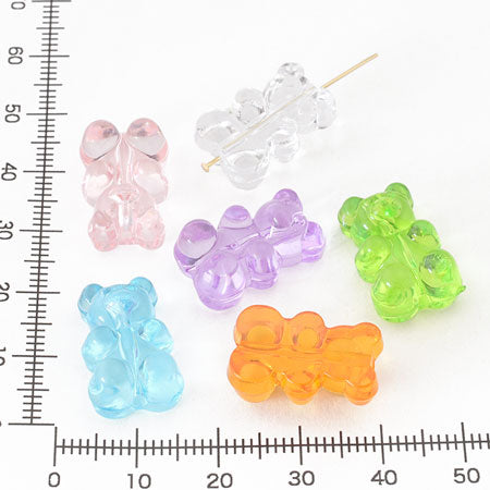 Acrylic beads bear clear
