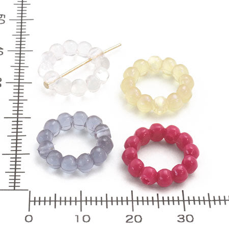 Acrylic German bubble ring clear violet