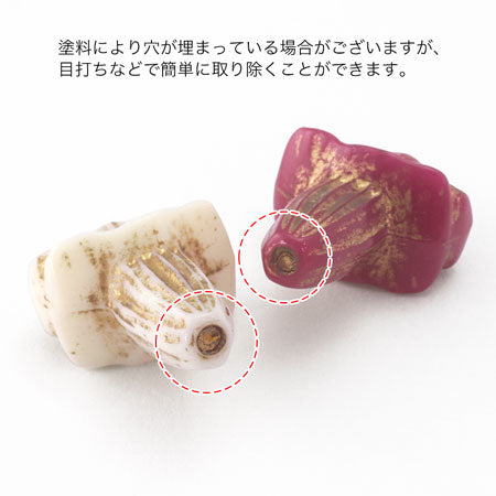 アクリル ドイツ製 花30 アイボリー/G