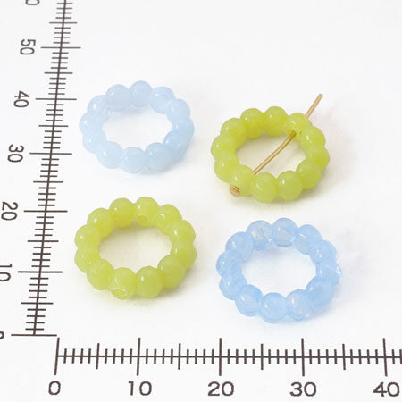 アクリル ドイツ製 バブルリング トランキルブルーマーブル