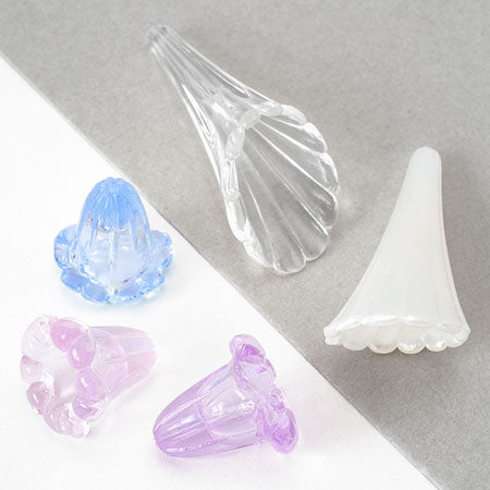 アクリル ドイツ製 花24 クリアラベンダー