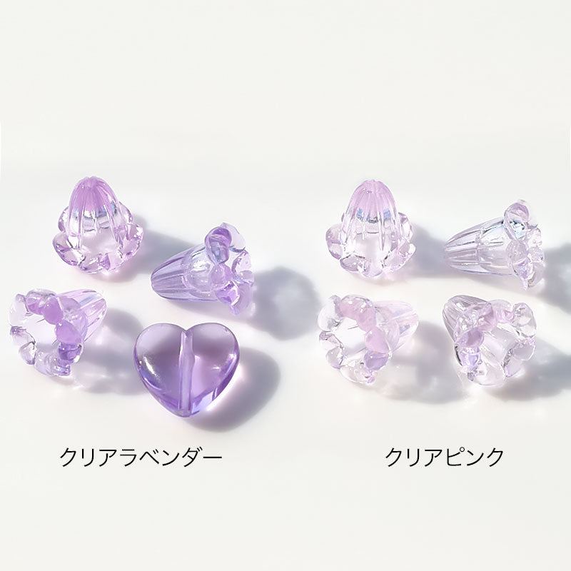 アクリル ドイツ製 花24 クリアラベンダー