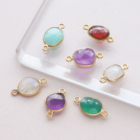 Natural stone frame stones 2 can deformed green onyx/G (natural)