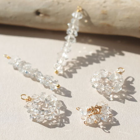 Natural stone glasses fastening charm stick Pakistan Harkimer (natural)