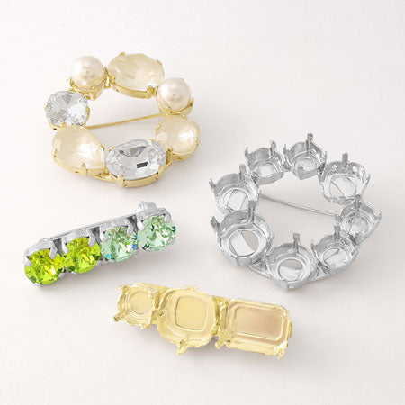 Brooch sky oval No.1 gold
