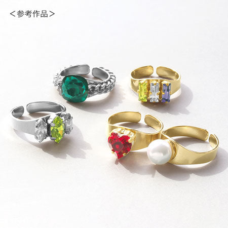 リング台 幅広変形 丸皿付 7mm ゴールド
