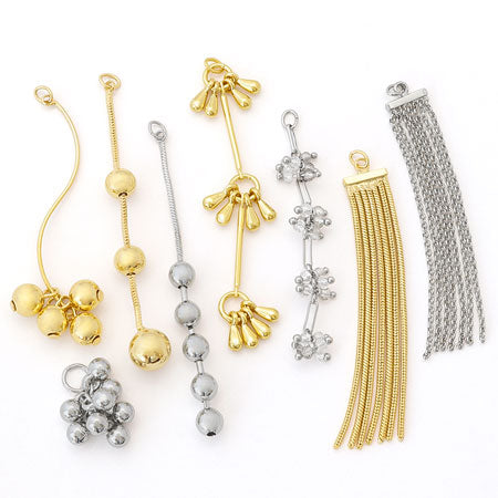 Swing parts metal ball 1 rhodium color