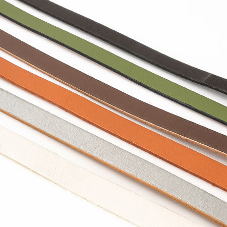 Genuine leather flat white