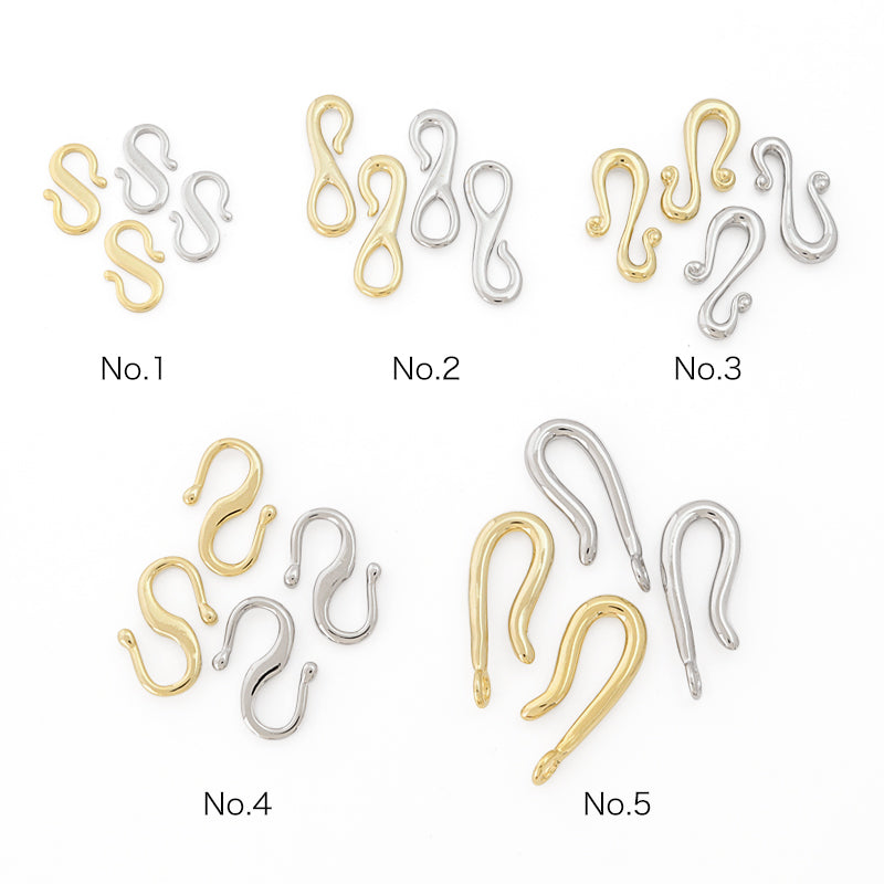 Design clasp hook No.1 rhodium color