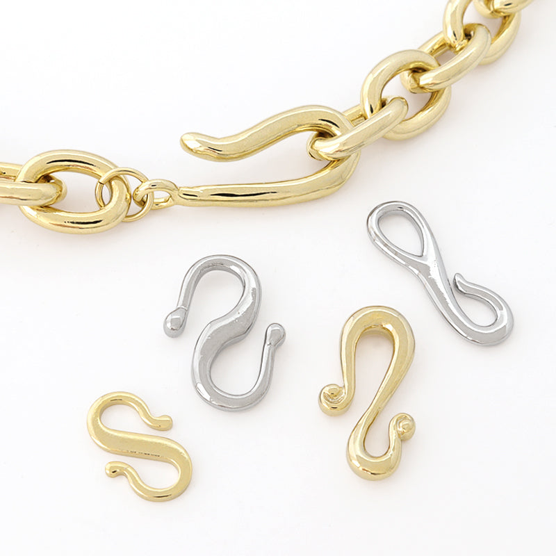 Design clasp hook No.1 rhodium color