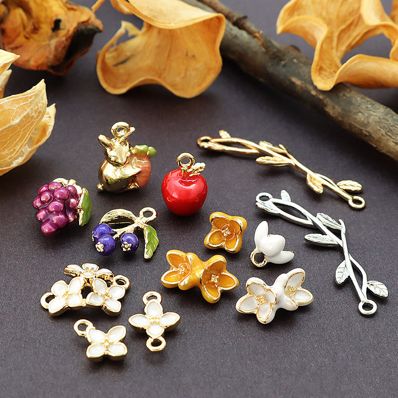 Joint parts Leaf No.2 2 rings Rhodium color