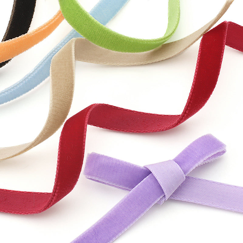 スイスベルベットリボン 赤