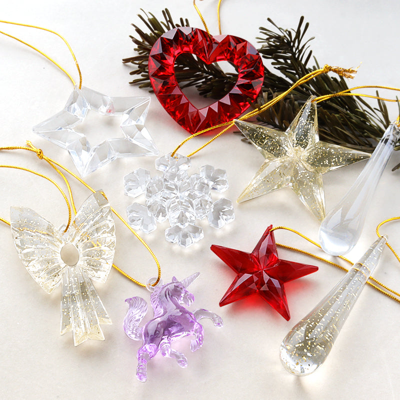 アクリル ドイツ製 シャイニングハート トップホール クリスタル