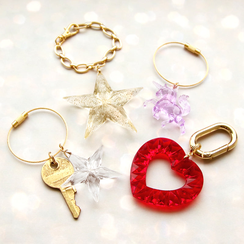 アクリル ドイツ製 シャイニングハート トップホール クリスタル