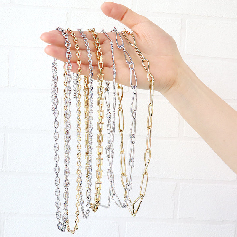 【完成品】チェーンネックレス K-420(アジャスター付)