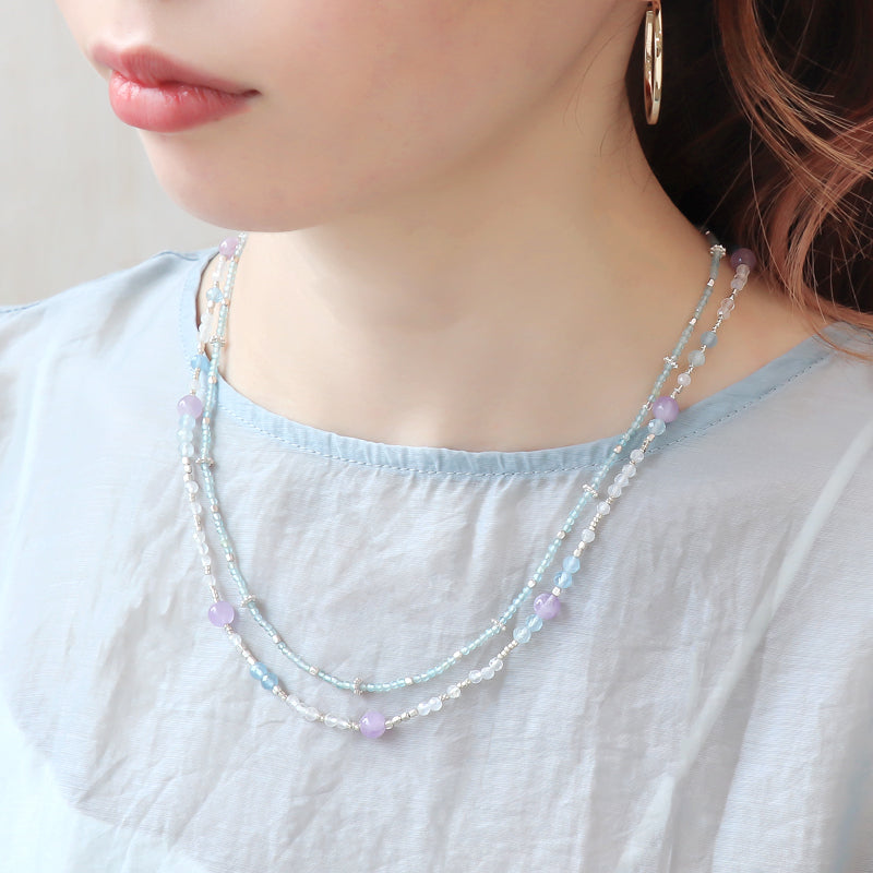 Natural stone round cut aquamarine (natural)