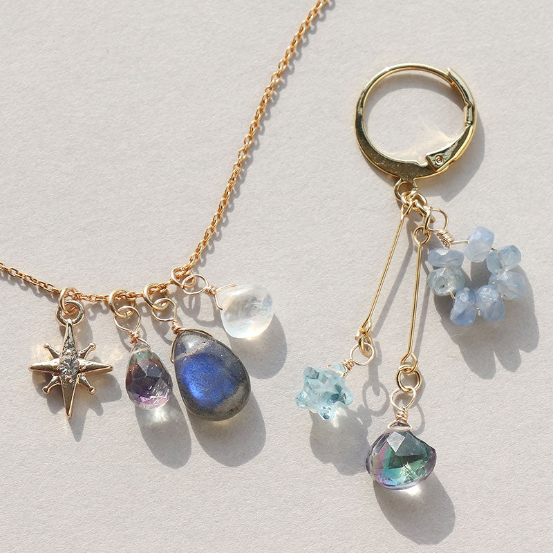 Natural stone button cut sapphire (light blue) (natural)