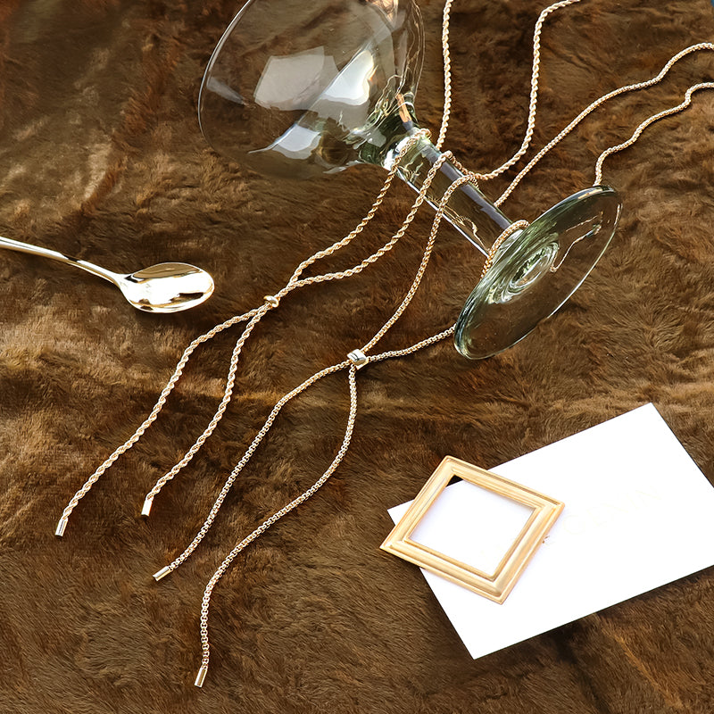 With chain neck slide parts No.1 gold