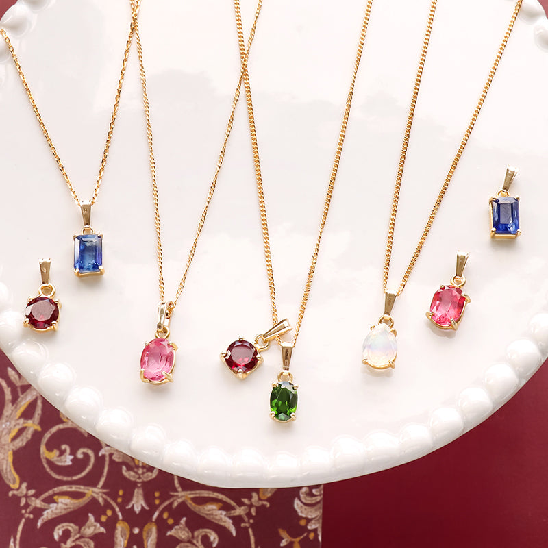 天然石 爪留めカスタムチャーム ホワイトトパーズ(ピンクコーティング)