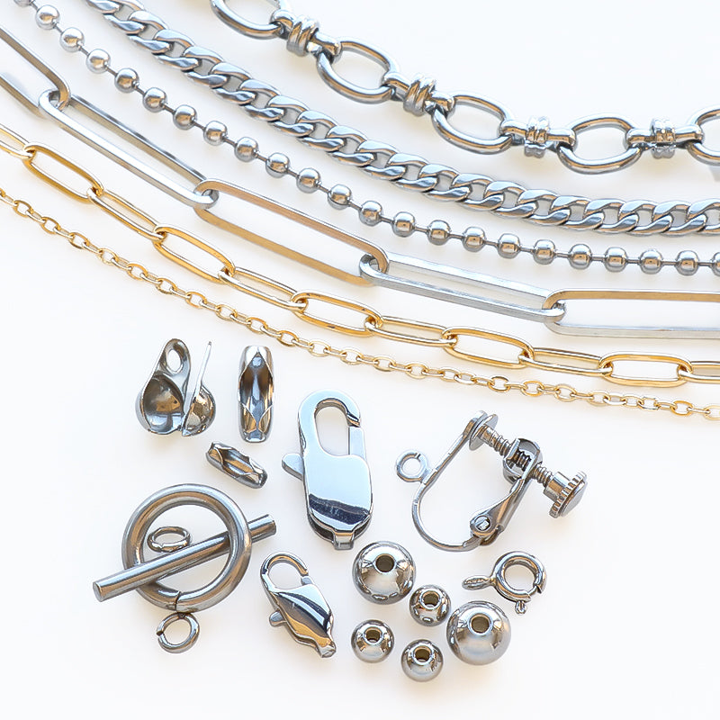 Stainless steel earring screws round plate fabric (SUS304)