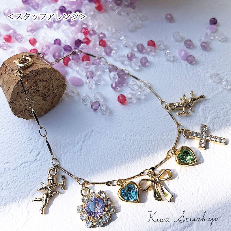 Charm ribbon No.11 Rodium color