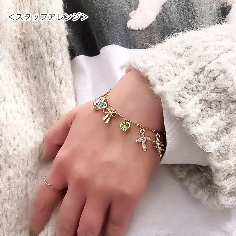 Charm ribbon No.11 Rodium color