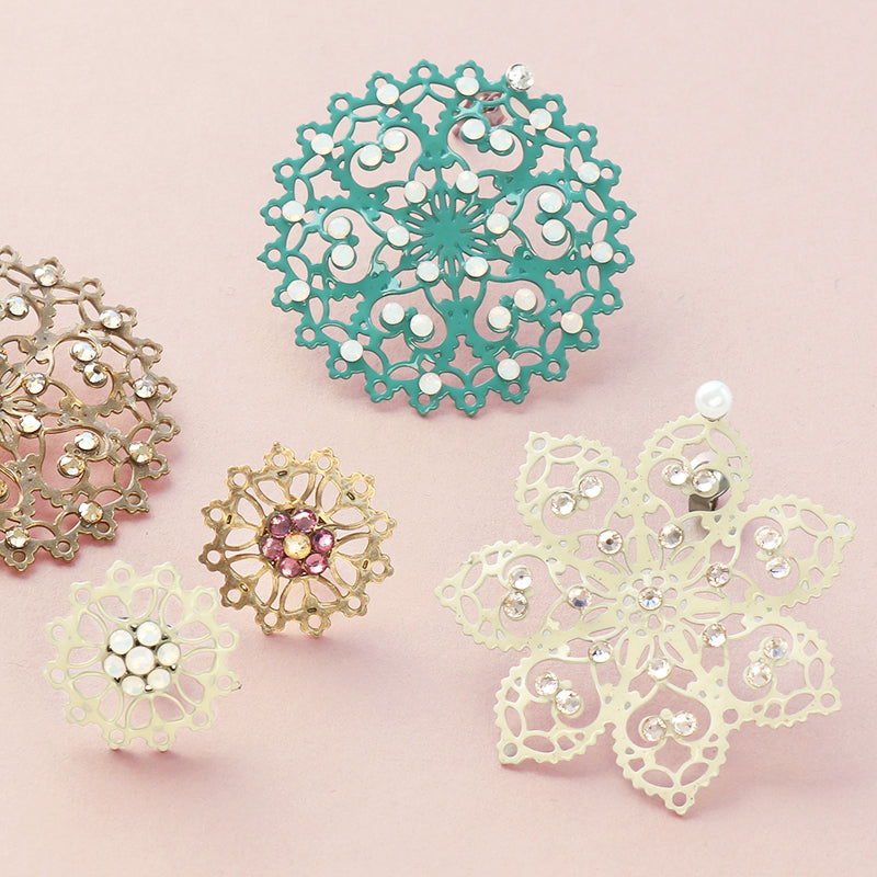 イタリア製フィリグリーパーツ 約33mm アイボリー