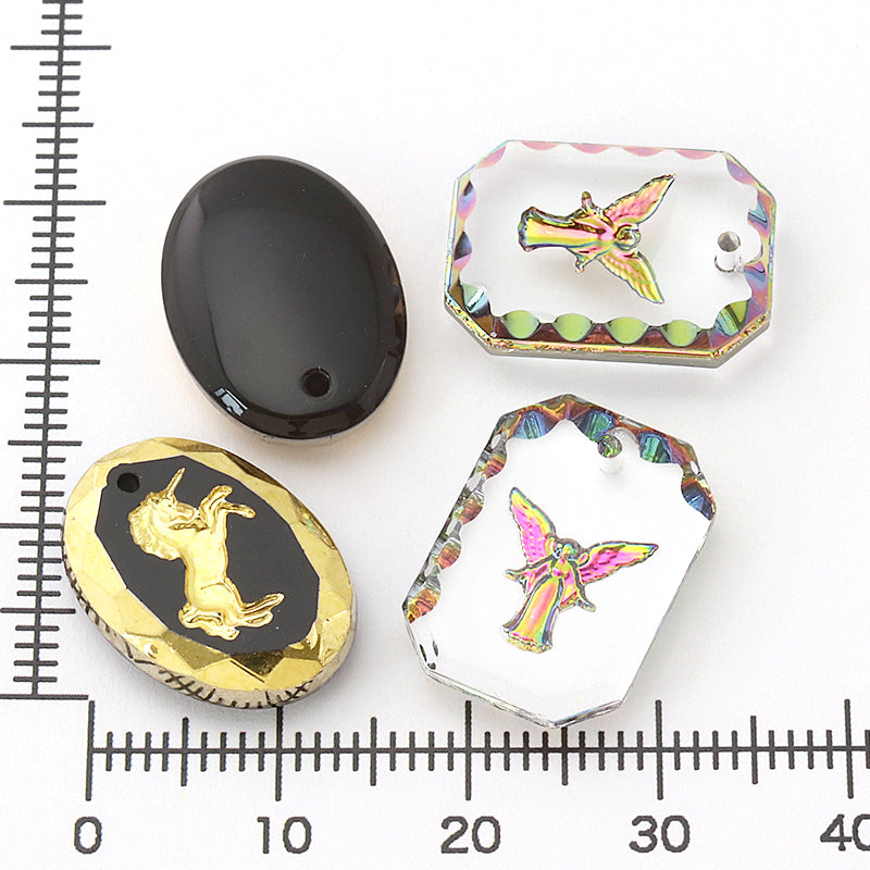 ドイツ製ガラス オクタゴンエンジェル ヘリオレッド