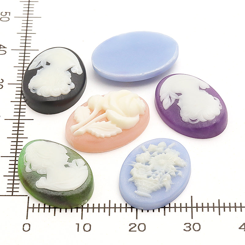 German cameo lady black mat