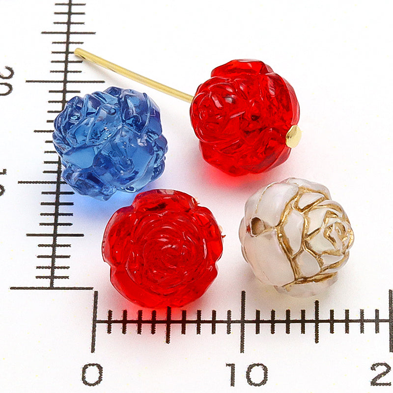 アクリル ドイツ製 ラウンドローズ クリアレッド