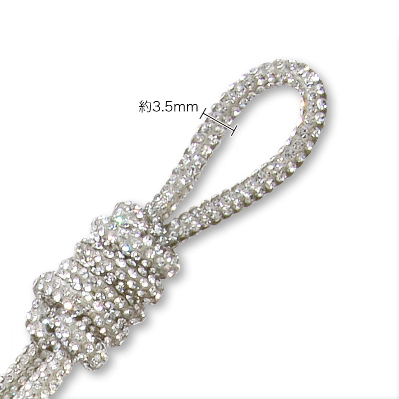 Tassel with rhinestones, black