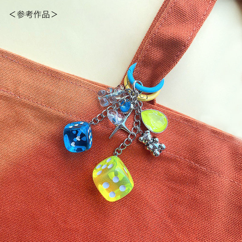 ドイツ製アクリル ダイス ハート 1カン ホワイト/ブルー