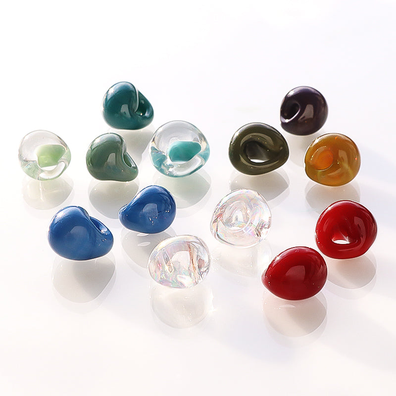 Teardrop Beads Dazzlin White