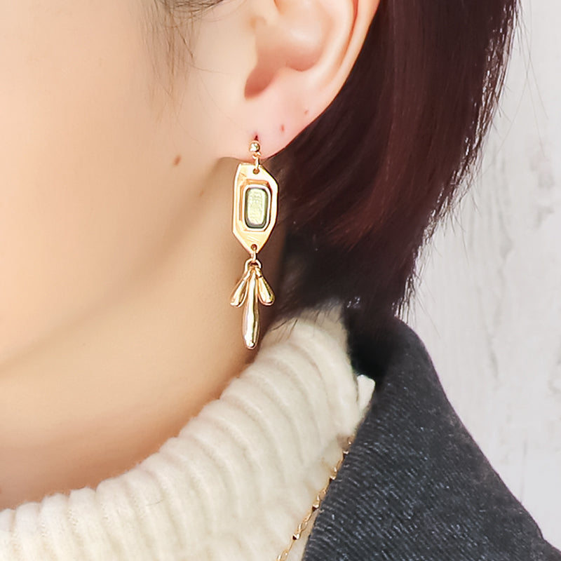 ギリシャパーツ ポリゴンプレート 2穴 クリアグリーン/G