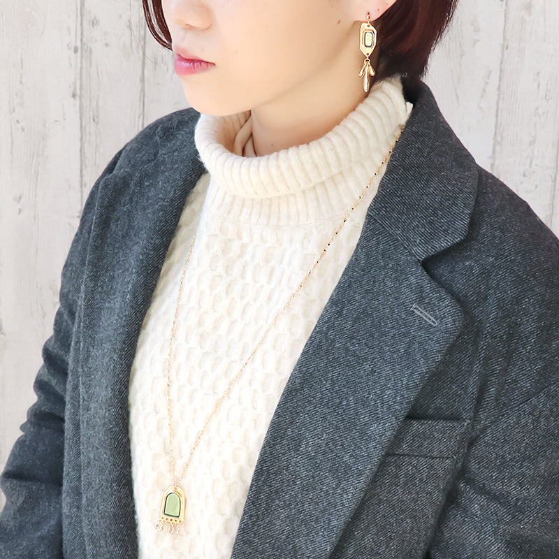 ギリシャパーツ ポリゴンプレート 2穴 クリアグリーン/G