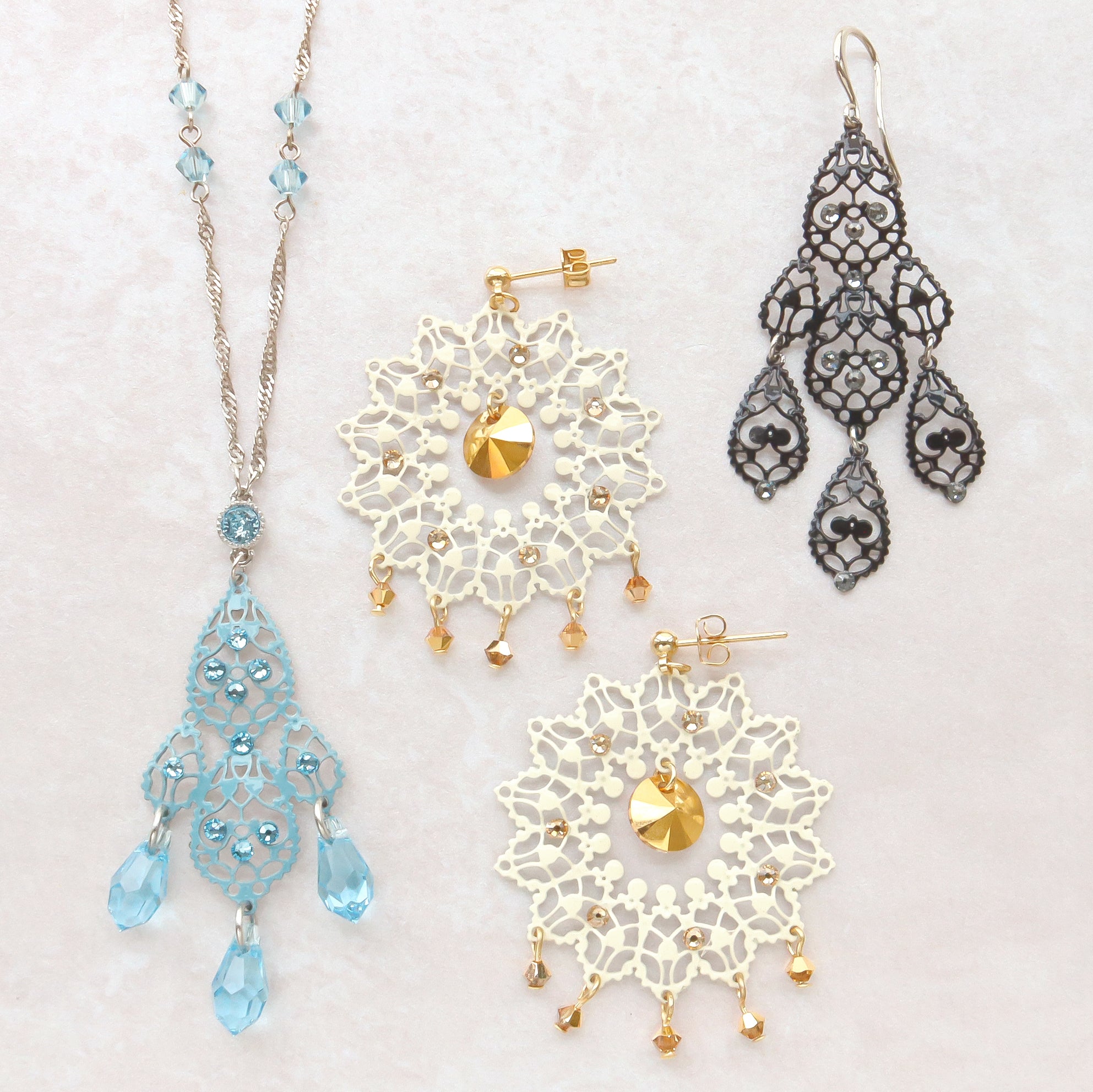 Italian filigree parts Botanica Lt. Blue